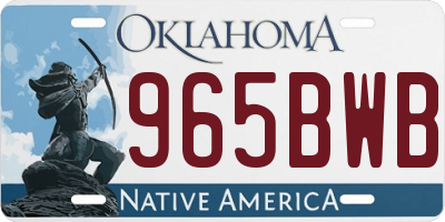 OK license plate 965BWB
