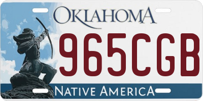 OK license plate 965CGB