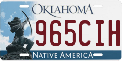 OK license plate 965CIH
