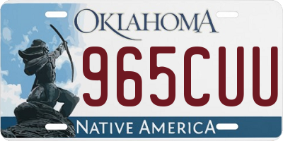 OK license plate 965CUU