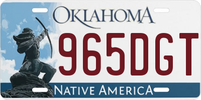 OK license plate 965DGT