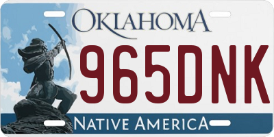 OK license plate 965DNK