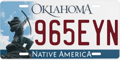 OK license plate 965EYN