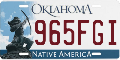 OK license plate 965FGI
