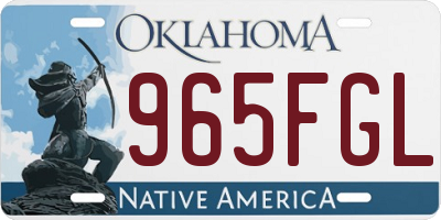 OK license plate 965FGL