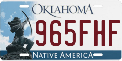 OK license plate 965FHF