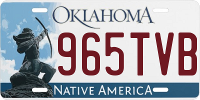 OK license plate 965TVB