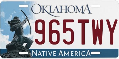 OK license plate 965TWY
