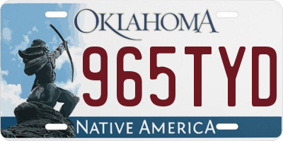 OK license plate 965TYD