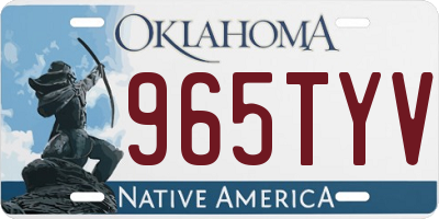 OK license plate 965TYV