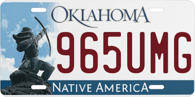 OK license plate 965UMG