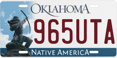 OK license plate 965UTA