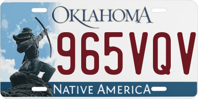 OK license plate 965VQV