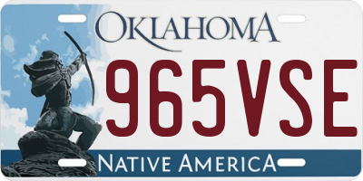 OK license plate 965VSE