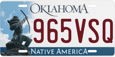 OK license plate 965VSQ