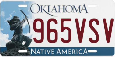 OK license plate 965VSV