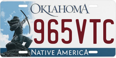 OK license plate 965VTC