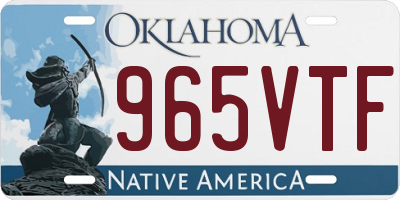OK license plate 965VTF