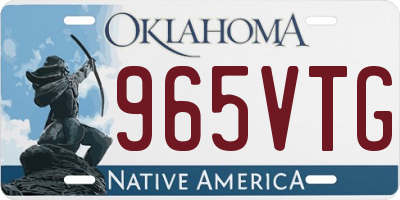OK license plate 965VTG