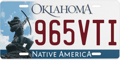 OK license plate 965VTI