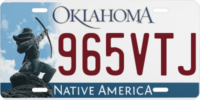 OK license plate 965VTJ