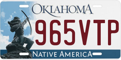 OK license plate 965VTP