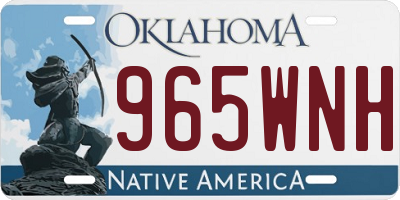OK license plate 965WNH