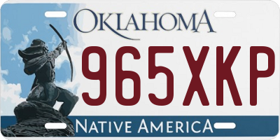 OK license plate 965XKP