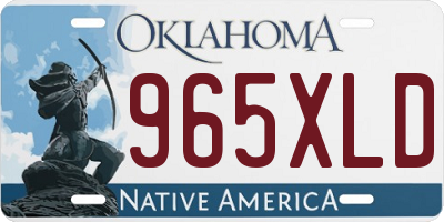 OK license plate 965XLD