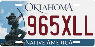 OK license plate 965XLL