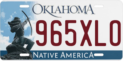 OK license plate 965XLO