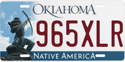 OK license plate 965XLR