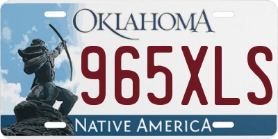 OK license plate 965XLS