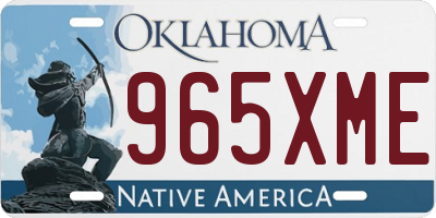 OK license plate 965XME