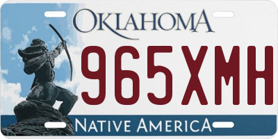 OK license plate 965XMH