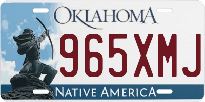 OK license plate 965XMJ
