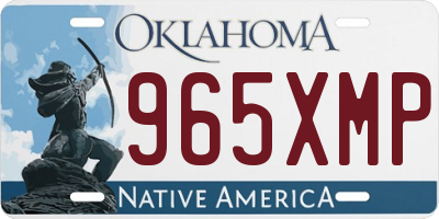 OK license plate 965XMP