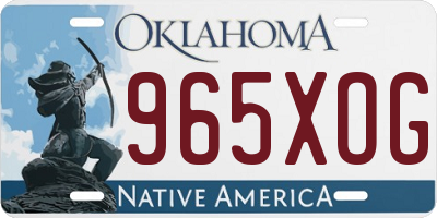 OK license plate 965XOG