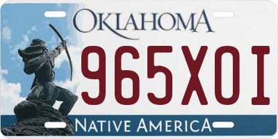 OK license plate 965XOI