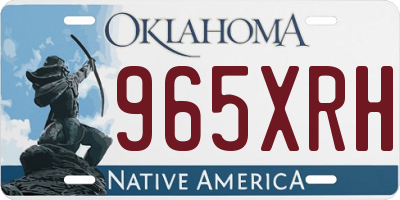 OK license plate 965XRH
