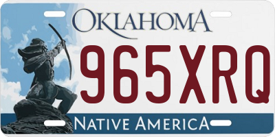 OK license plate 965XRQ