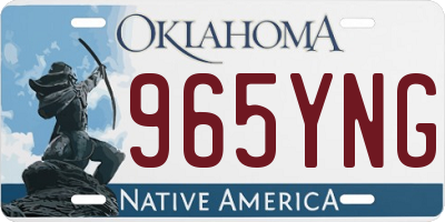 OK license plate 965YNG