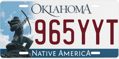 OK license plate 965YYT