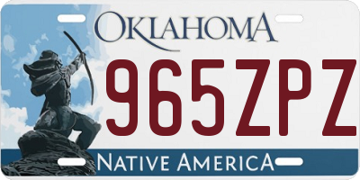OK license plate 965ZPZ