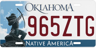 OK license plate 965ZTG