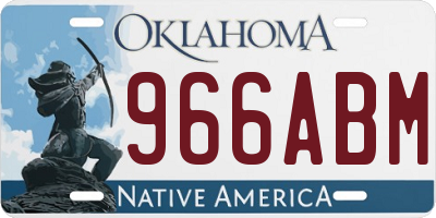 OK license plate 966ABM