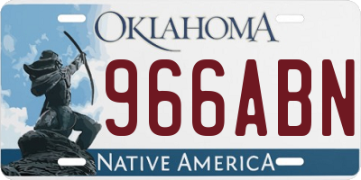 OK license plate 966ABN