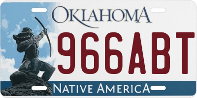 OK license plate 966ABT