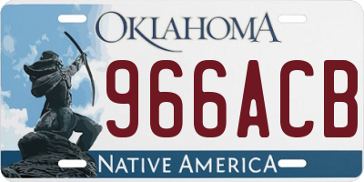 OK license plate 966ACB