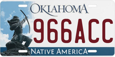 OK license plate 966ACC